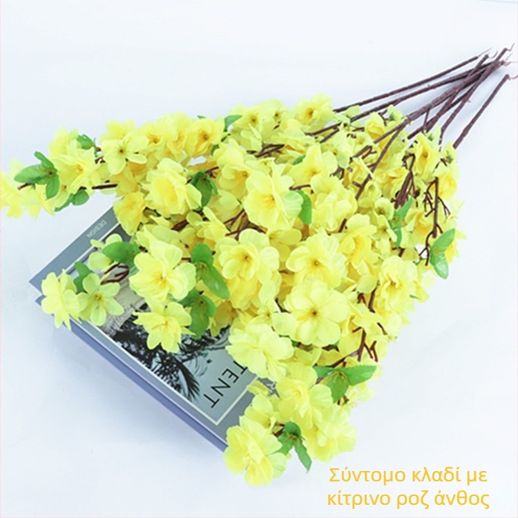 Τεχνητά κλαδιά ροδακινιάς για διακόσμηση σπιτιού; Υλικό: λουλούδι από μετάξι; Ποικιλία: Προσομοιωμένα άνθη ροδακινιάς; Βάρος: 80 g; Χρήση: Γάμος, Διακόσμηση οικίας
