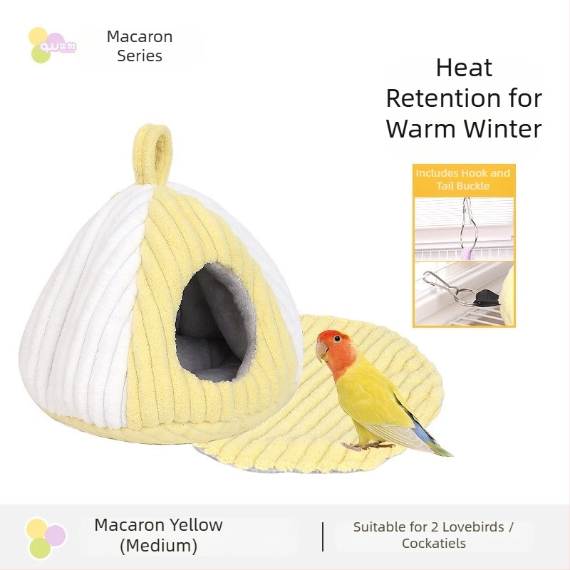 Υφασμάτινο φωλιά για χάμστερ και μικρά πουλιά, οβάλ σχήματος, διατηρεί τη θερμότητα