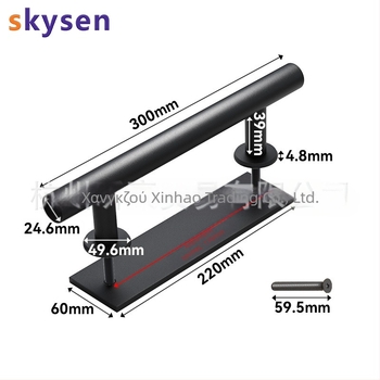 Λαβή πόρτας αχυρώνας, διπλής όψεως, από ανοξείδωτο ατσάλι 304 και χάλυβα άνθρακα, φινίρισμα ηλεκτροστατικής επίστρωσης με υφή γραμμώσεων, για συρόμενες πόρτες