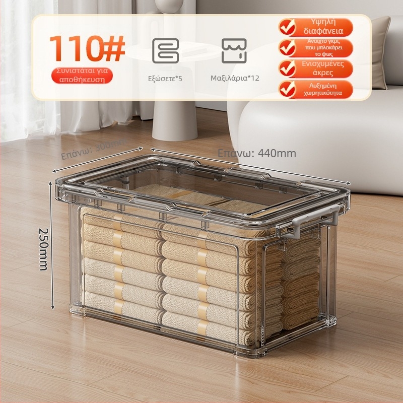 PP κουτί αποθήκευσης, 30–40 L, με ρόδες, φορητό, απλός μοντέρνος σχεδιασμός