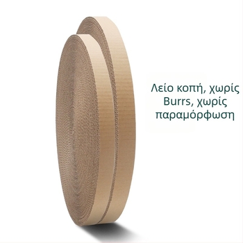 Κυκλικός ξύστρα για γάτες από γκοφρέ χαρτόνι με εναλλάξιμο πυρήνα, απλό στυλ, συσκευασία 50 τεμαχίων