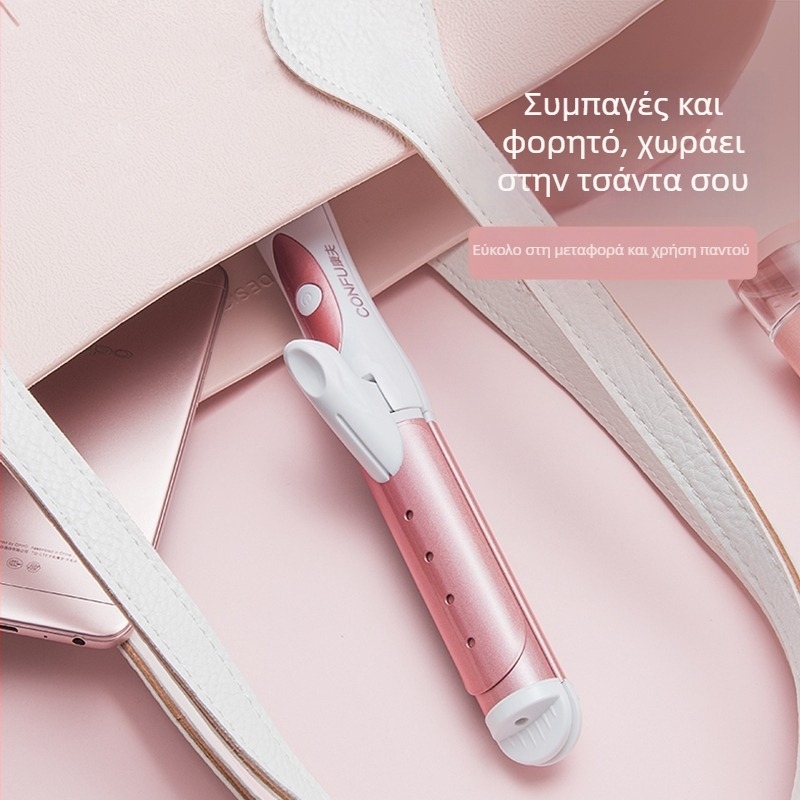 Koji διπλής λειτουργίας ισιωτήρας και σίδερο για μπούκλες με τιτάνιο επίστρωση, κεφαλή 21–30 mm, ενσύρματο AC, ρυθμιζόμενη θερμοκρασία, 42 W