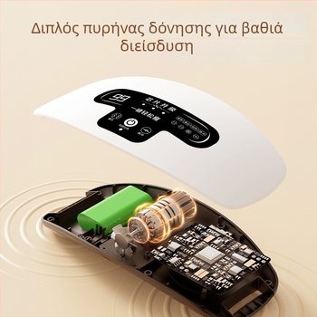 Ζώνη μασάζ μέσης και κοιλιάς — επαναφορτιζόμενη, μηχανικός έλεγχος, 3 ταχύτητες, δονήσεις και θερμή συμπίεση, έως 4 κεφαλές μασάζ