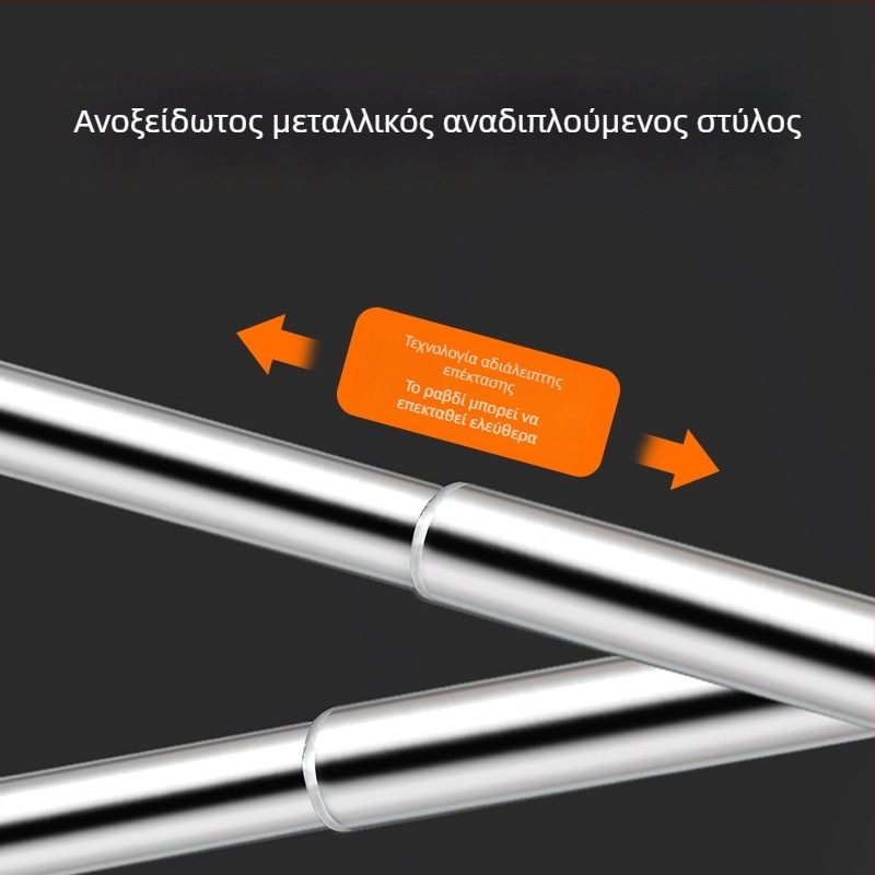 Ανοξείδωτη επεκτειόμενη κρεμάστρα πετσετών τοίχου, τρία επίπεδα, λεπτή επιφάνεια φινιρίσματος, φορτίο 25 kg