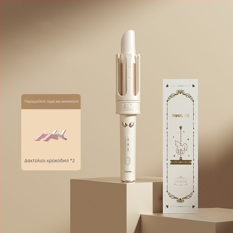 Σίδερο μπούκλας με κεραμική επίστρωση, 3 θέσεις ρύθμισης θερμοκρασίας, ενσύρματη τροφοδοσία AC, 61W, 220V