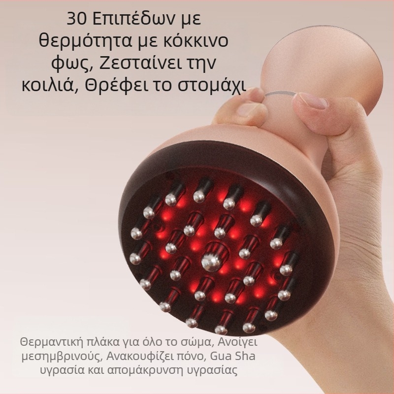 Ηλεκτρική συσκευή θεραπείας με ξύσιμο κατά μεσημβρινούς με θέρμανση, USB τροφοδοσία και έλεγχο με κουμπί, μοντέλο XY-M04, SEEYOUNG