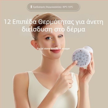 Ηλεκτρικός μασαζέρ με μεσημβρινούς για οικιακή χρήση, μασάζ κοιλιάς, δόνηση ώμων/λαιμών, θεραπεία με κόκκινο φως και θέρμανση – επαναφορτιζόμενο, έλεγχος με κουμπί, Μοντέλο JLS-666, 40–55°C, 1500mAh, ABS