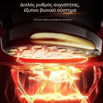 Συσκευή προσώπου με 38 ηλεκτρόδια για ανύψωση, σύσφιξη, επαναζωογόνηση, σμίλευση και χρωματικό φως — ολόκληρο πρόσωπο, φορητή, με ενσωματωμένη μπαταρία 800–1000mAh, IPX1