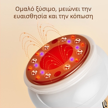 Μασάζ με μεσημβρινή βούρτσα – λειτουργία με μπαταρία, ελέγχεται με κουμπί, μοντέλο 2031, 3 ρυθμίσεις, μεταλλικό σώμα