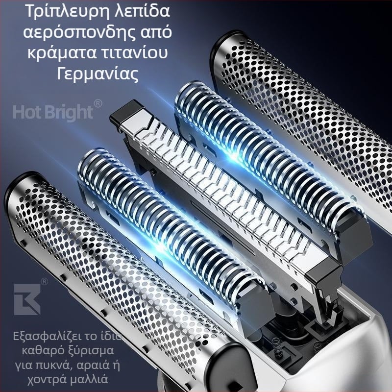 Μίνι ηλεκτρική ξυριστική μηχανή με κίνηση εμπρός-πίσω, φορητή για αυτοκίνητο, για άνδρες, οικιακή χρήση (Κεφαλή κοπής με 3 λεπίδες; Αφαιρούμενο και πλένεται κεφαλή; Διάρκεια λειτουργίας >60 λεπτά; Επαναφορτιζόμενη μπαταρία; Μοτέρ με βούρτσα)