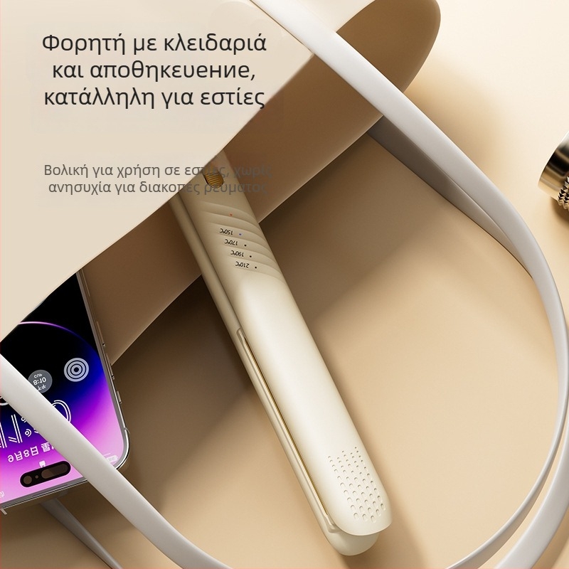 Ισιωτήρας μαλλιών με ρυθμιζόμενη θερμοκρασία, θερμαντικό στοιχείο PTC, για υγρά και στεγνά μαλλιά, διάμετρος θερμικού αγωγού κάτω από 15 χιλιοστά