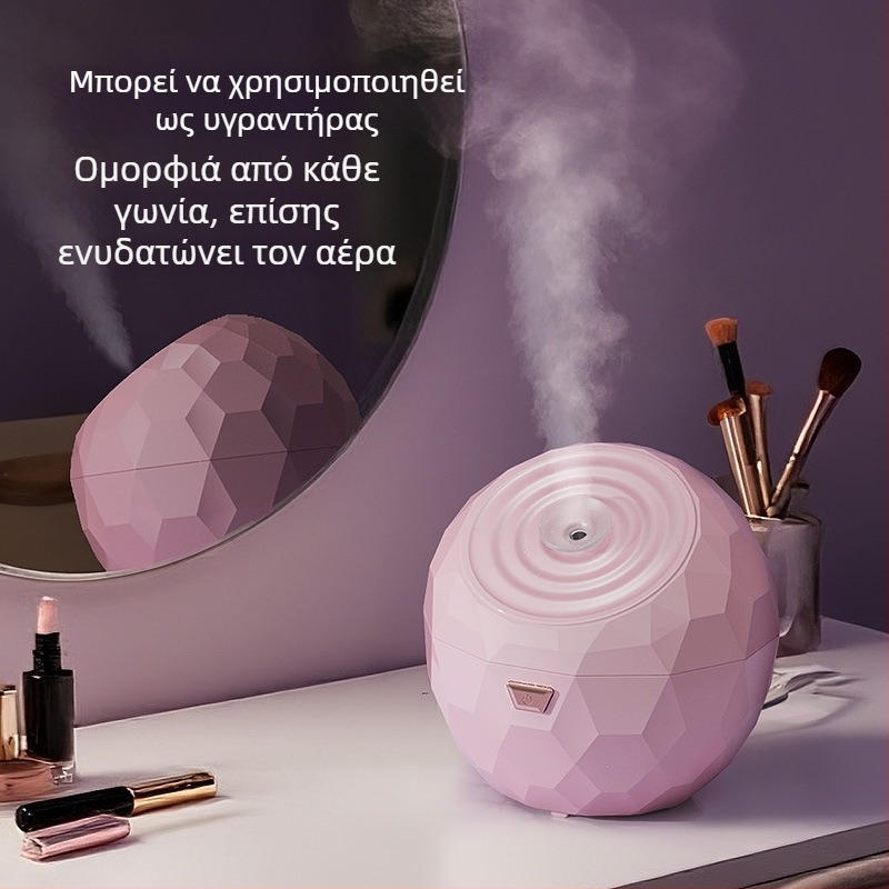 Συσκευή ατμού προσώπου με ζεστό νέφος και νάνο ενυδάτωσης ψεκασμό, οικιακή χρήση; χρόνος ομίχλης 31–60 δευτερόλεπτα; 1η ταχύτητα; ζεστός ψεκασμός; περίβλημα με επίστρωση ψεκασμού; χωρίς μπαταρία