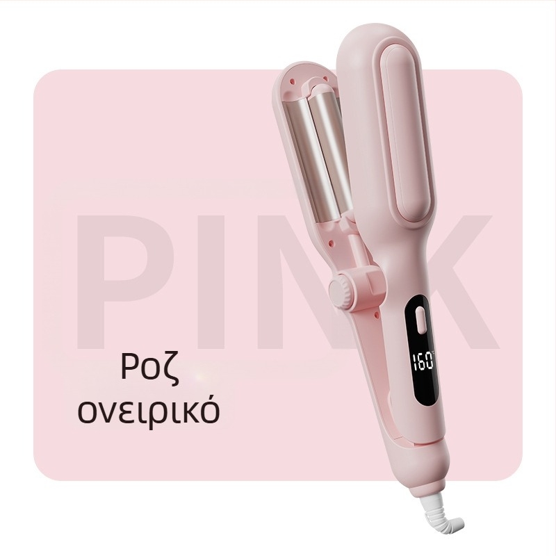 Σίδερο μπούκλες με αυγό-κύλινδρο, κεραμικό τουρμαλίνης, 3 ρυθμίσεις θερμοκρασίας, 45W, 220V, κατάλληλο για όλους τους τύπους μαλλιών, γρήγορη θέρμανση σε 10 δευτερόλεπτα