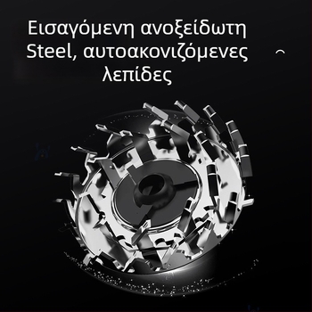 Ηλεκτρικό ξυριστικό με διπλές περιστροφικές κεφαλές, συμπαγές για ταξίδια, αποσπώμενη πλενόμενη κεφαλή, μοτέρ χωρίς ψήφτρες, φόρτιση