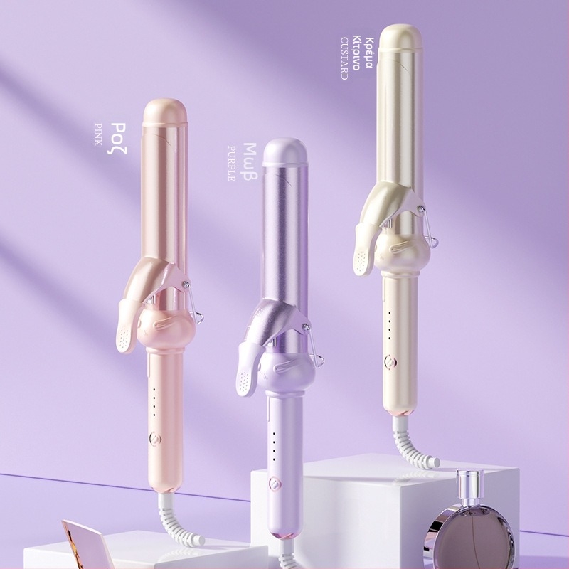 Κύλινδρος μαλλιών για μεγάλες κυματισμούς – εσωτερική/εξωτερική καμπύλη, κεραμική επίστρωση τιτανίου-τουρμαλίνης, 15 επιπέδων θερμοκρασίας, 25W, 220V