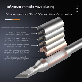 OSS TEAM C245 Σταθερή θερμοκρασία συγκόλλησης, Universal άκρη συγκόλλησης, Ενσωματωμένη κεφαλή σίδερου, Ευθεία και γωνιακή άκρη