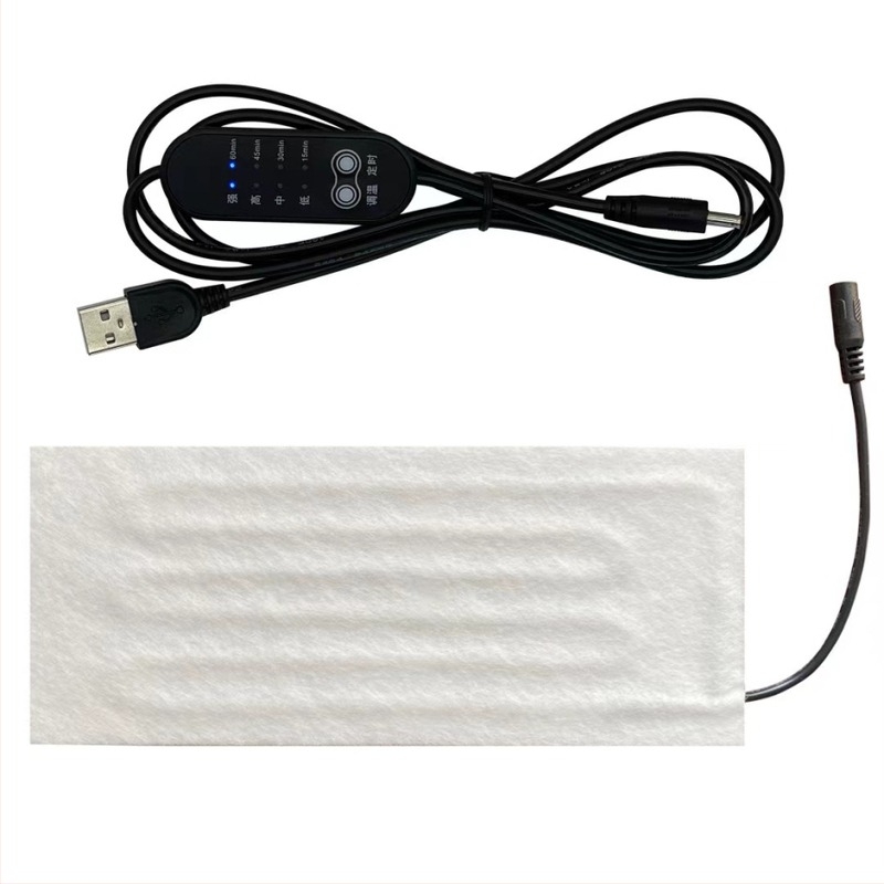 USB θερμαινόμενη μαξιλαροθήκη για τον αυχένα με βαμβάκι βελονισμού, 5V, 6.5W, εύρος θερμοκρασίας 45-65°C, μέγιστη θερμοκρασία 65°C