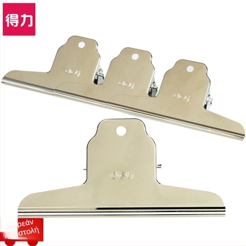 Μεταλλικό κλιπ εισιτηρίων με βουνίσιο προφίλ, μάρκα Deli, μοντέλο 9531, υλικό: μέταλλο, συσκευασία: PP σακούλα