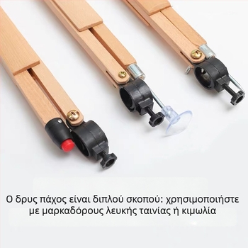 Ξύλινο σετ τρίγωνου χάρακα με protractor και compasses για εκπαίδευση; εξαρτήματα: protractor, triangle ruler, compasses; Υλικό: ξύλο; Βάρη: protractor 275 g, triangle 530 g, compasses 225 g; Συσκευασία: 50 τεμάχια