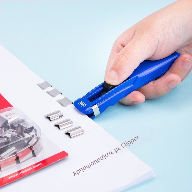 Deli 8592 μεταλλικός κλιπ για εισιτήρια, σετ 50 τεμάχια