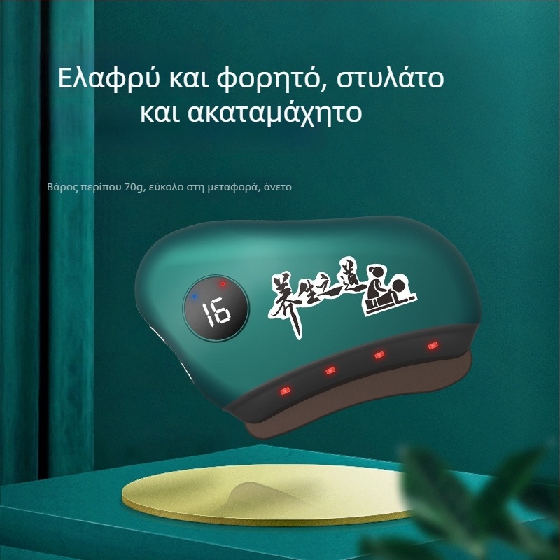 Ηλεκτρική συσκευή γκουάσα προσώπου με έλεγχο θερμοκρασίας 30–50°C, μοντέλο JZ-165, τροφοδοσία USB, σώμα από ABS, έλεγχος με κουμπί