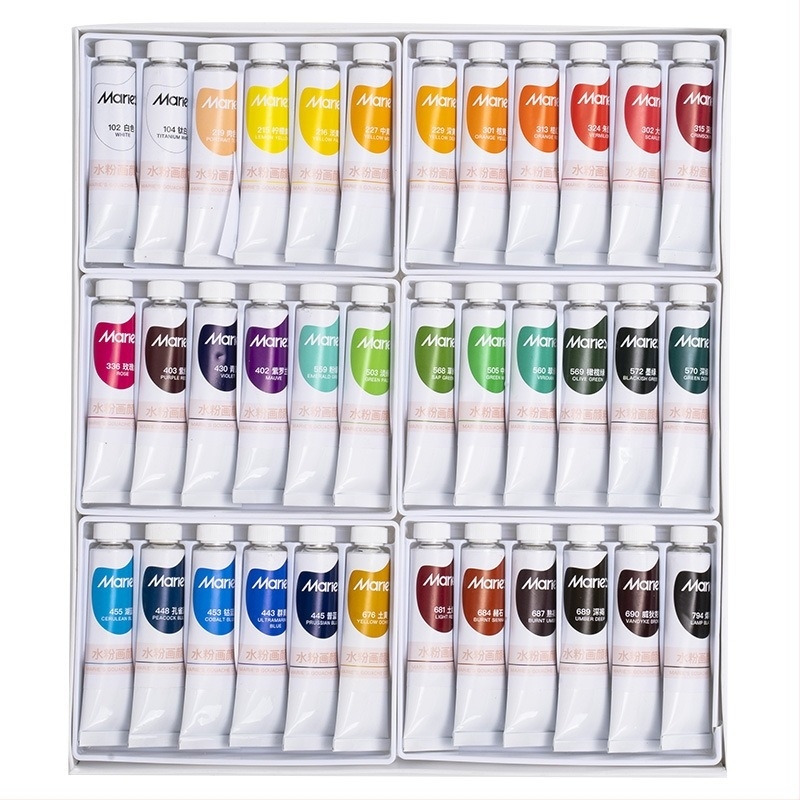 Σετ υδαροχρωμάτων Marie’s – χρωστικά, 12 ml χωρητικότητα, για υδατογραφία