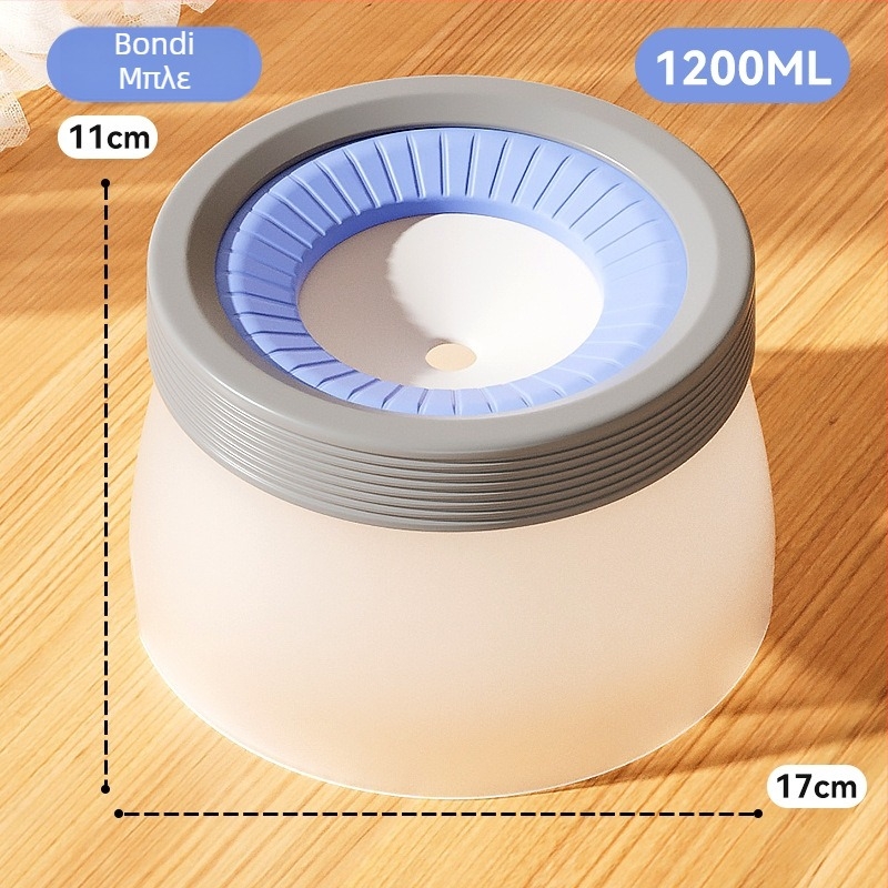 Πλωτή πλαστική λεκάνη νερού για σκύλους με αντιδιαρροή στο στόμα, υγρασία-ανθεκτικό σύστημα ποτίσματος και προστασία αυχένα