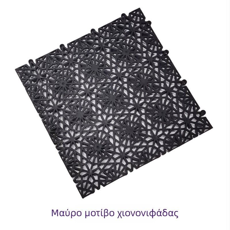 Αντιολισθητικό χαλάκι μπάνιου και ντους - PVC, τετράγωνο, μονόχρωμο, πλένεται