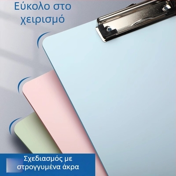 Deli 72641 πλαστικό κλιπ πίνακα με ισχυρό σφιγκτήρα και σφιγκτήρα πλάκας, εκτυπωμένο λογότυπο