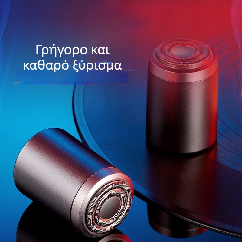 KS-Mini8 ηλεκτρικό ξυριστικό, περιστροφική κεφαλή, αδιάβροχο, διάρκεια μπαταρίας 2 ώρες, συμπαγές ταξιδιωτικό ξυριστικό