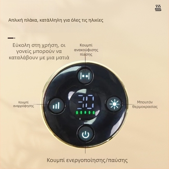 Ηλεκτρική βούρτσα μασάζ με μεσημβρινό για οικιακή χρήση – εργαλείο απολέπισης και ανύψωσης περιτονίας, μασάζ ποδιών και ολόκληρου σώματος, USB, MK-916, 45–55°C, 2600 mAh, ABS