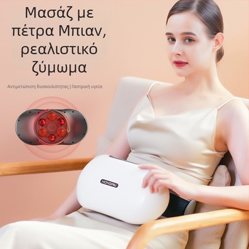 Μασάζ κοιλιάς με δόνηση και θερμή συμπίεση, τροφοδοτούμενο με μπαταρίες, χειριστήριο με κουμπί, μοντέλο HP-688
