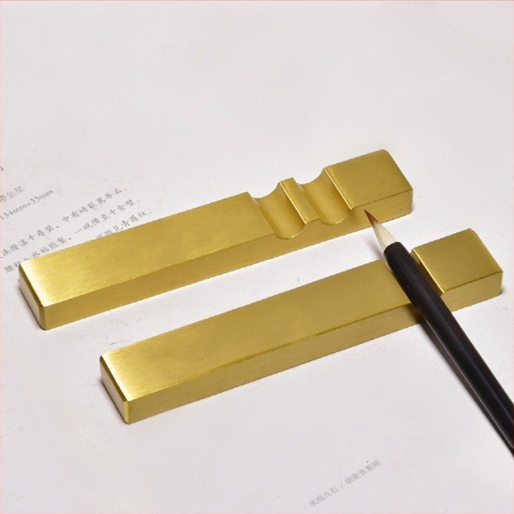 Copper Shantang χαλκού Paperweight και θήκη για πινέλα καλλιγραφίας, διακοσμητικό γραφείου, Μοντέλο: Paperweight