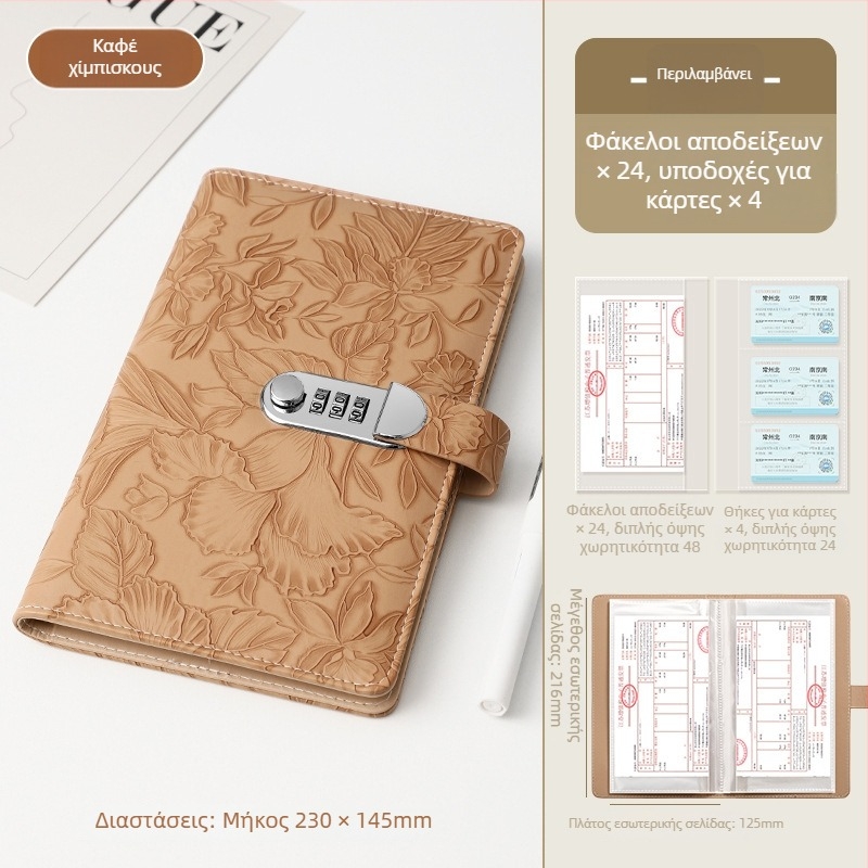 Boguan Θήκη για καταθέσεις με ανάγλυφη εκτύπωση, μοντέλο FDPJJ-001, μαλακό δέρμα, προσαρμοσμένο λογότυπο