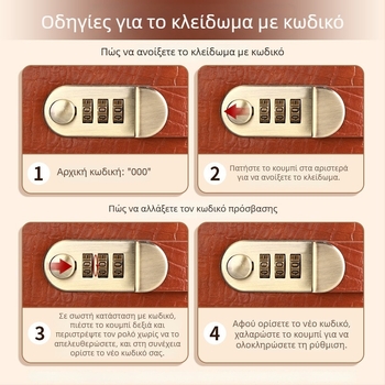 Hongyang Crocodile Pattern Password-Lock Money Book, PU Υλικό, Μοντέλο 11, Διαθέσιμη Εκτύπωση Λογοτύπου