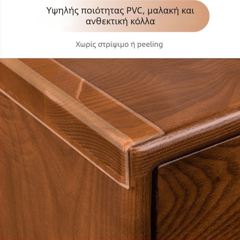 Λωρίδα προστασίας γωνίας επίπλων από PVC, διαφανής, πάχος 2 mm, μήκη 1/2/3/5 m