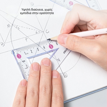 Deli μαλακός πλαστικός χάρακας για μαθητές, πολυλειτουργικός σετ σχεδίασης και μέτρησης γωνιών