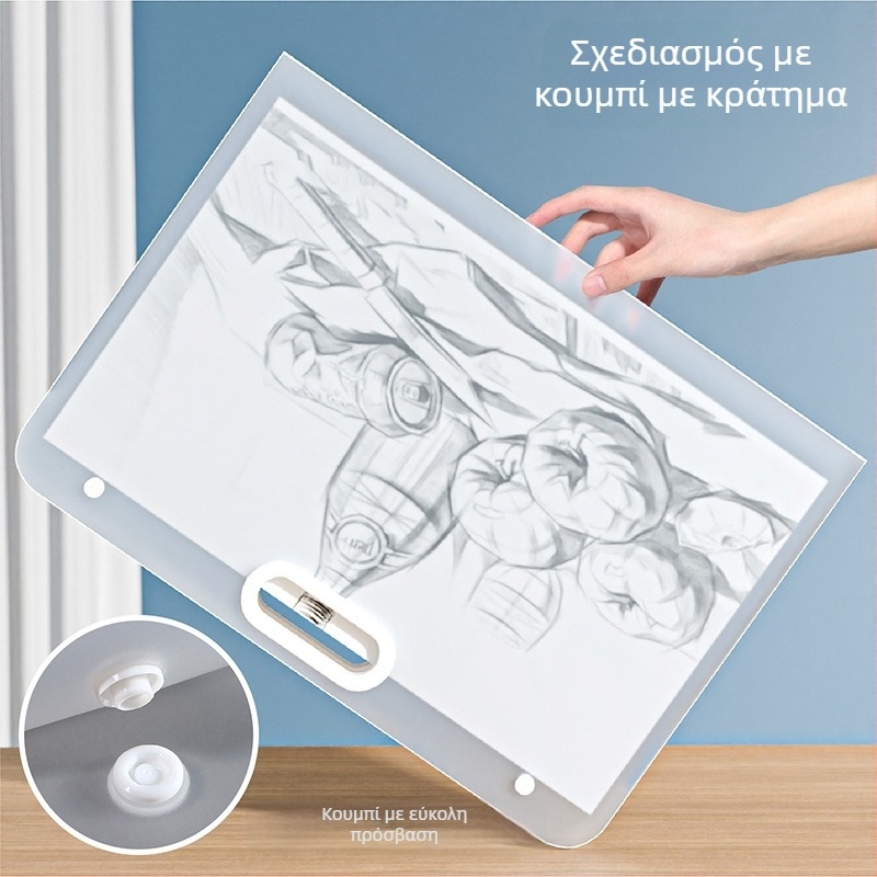 Σετ αποθήκευσης αλμπουμ ζωγραφικής με φακέλους για σκίτσα και τσάντα αποθήκευσης (Υλικό: PP; Άδεια IP: Όχι)