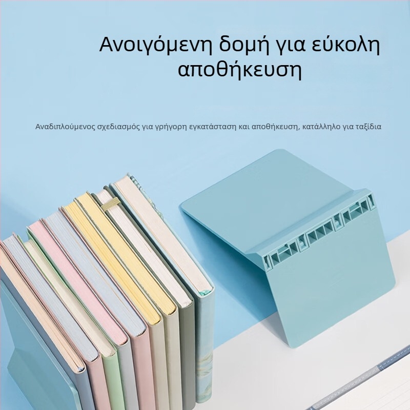 Deli Μεταλλικό Ράφι και Κράτημα Βιβλίων για Γραφείο, Παχύτερο Κράτημα, Δημιουργικός και Απλός Σχεδιασμός Αποθήκευσης (Μάρκα: Deli; Υλικό: Μέταλλο; Χωρίς Ηλεκτρικό; Για Γραφείο)