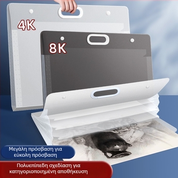 Τσάντα αποθήκευσης σκίτσων – πλαστικό, Dehong, 3 στρώσεις, 4 θέσεις άλμπουμ