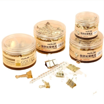 Γωνιακός κλιπ για φακέλους, μεταλλικός, συσκευασία: πλαστικό βαρέλι, μοντέλο: κλιπ δέσμευσης