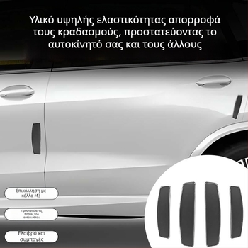 Λωρίδα προστασίας από σιλικόνη για το άκρο της πόρτας αυτοκινήτου, παχυσμένη και ανθεκτική στη φθορά, μοντέλο AC-715A, καθολική συμβατότητα, μάρκα carfu