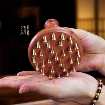 Μασάζ βούρτσα Meridian με ξύλινο χερούλι από βραζιλιάνικο ροζ ξύλο – μασάζ ολόκληρου σώματος για την κοιλιά και τις γάμπες, γενικής χρήσης