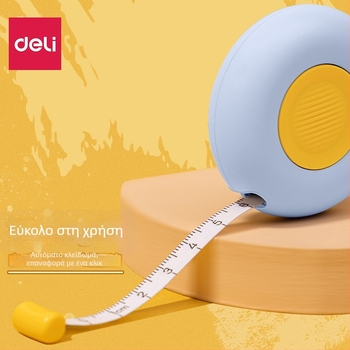 Deli TT102 Μετροταινία από πλαστικό, στρογγυλού σχήματος, μοντέλο TT102