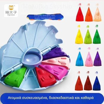 Παιδικά διαλυτά στο νερό στικά ζωγραφικής λαδομπογιών, λεπτή άκρη, πλαστικό σώμα, μοντέλο M5007/M5006, διαγράψιμες