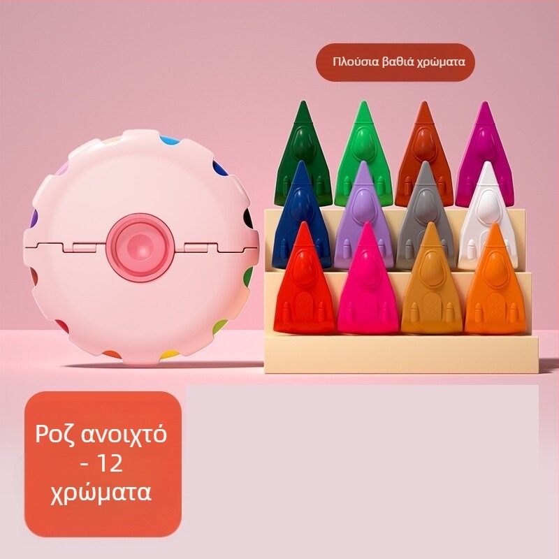 Παιδικά διαλυτά στο νερό στικά ζωγραφικής λαδομπογιών, λεπτή άκρη, πλαστικό σώμα, μοντέλο M5007/M5006, διαγράψιμες