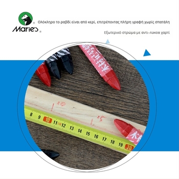 Μάρλεϊ ξύλινος μαρκαδόρος Crayons για σχέδιο, αδιάβροχος, διαγράφεται
