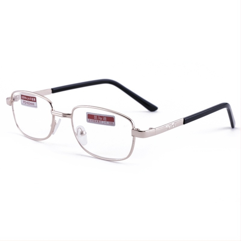 Γυαλιά ανάγνωσης με μεταλλικό πλαίσιο και φακούς ρητίνης, προστασία από μπλε φως, τετράγωνο πλήρες πλαίσιο, unisex, συμβατό με μυωπία