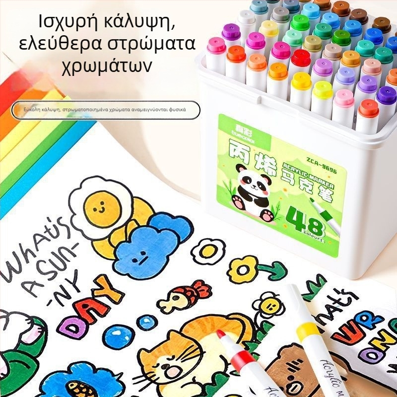 True Color Ακρυλικός μαρκαδόρος με μαλακή μύτη για τέχνη, μεγάλη χωρητικότητα, βασική συσκευασία