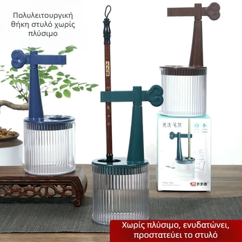 Πολυλειτουργική θήκη στυλό μίας χρήσης με βούρτσα κατά του ξερασίματος, ενυδατική πένα και κρεμάστρα τσεπας — Πλαστικό, Μοντέλο 11, Μάρκα: Tt/daily practice, Εκτύπωση λογότυπου, Παραμετροποίηση